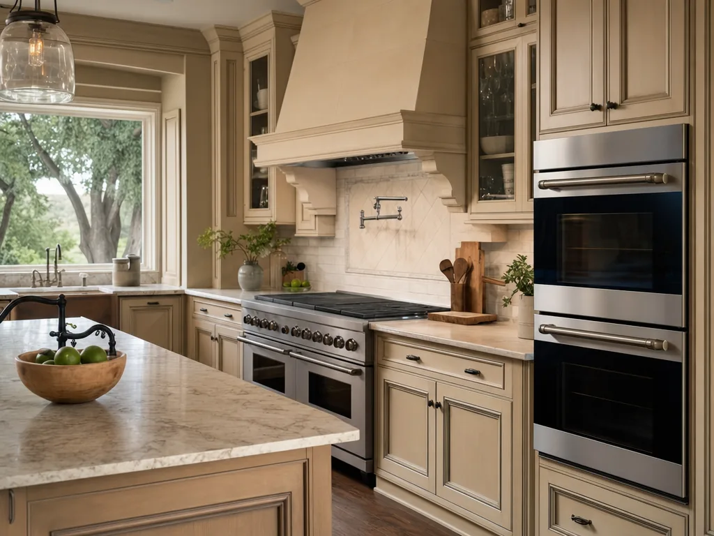 Luxury built-in kitchen in a Denton, Texas home