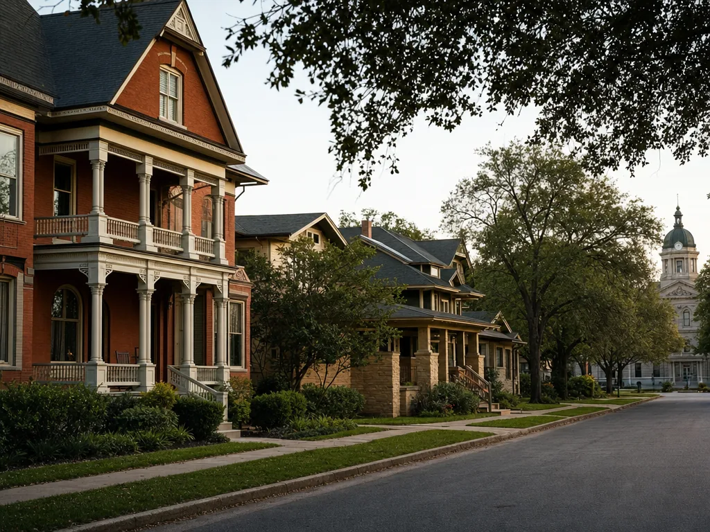Texas residential street in the Dallas service area