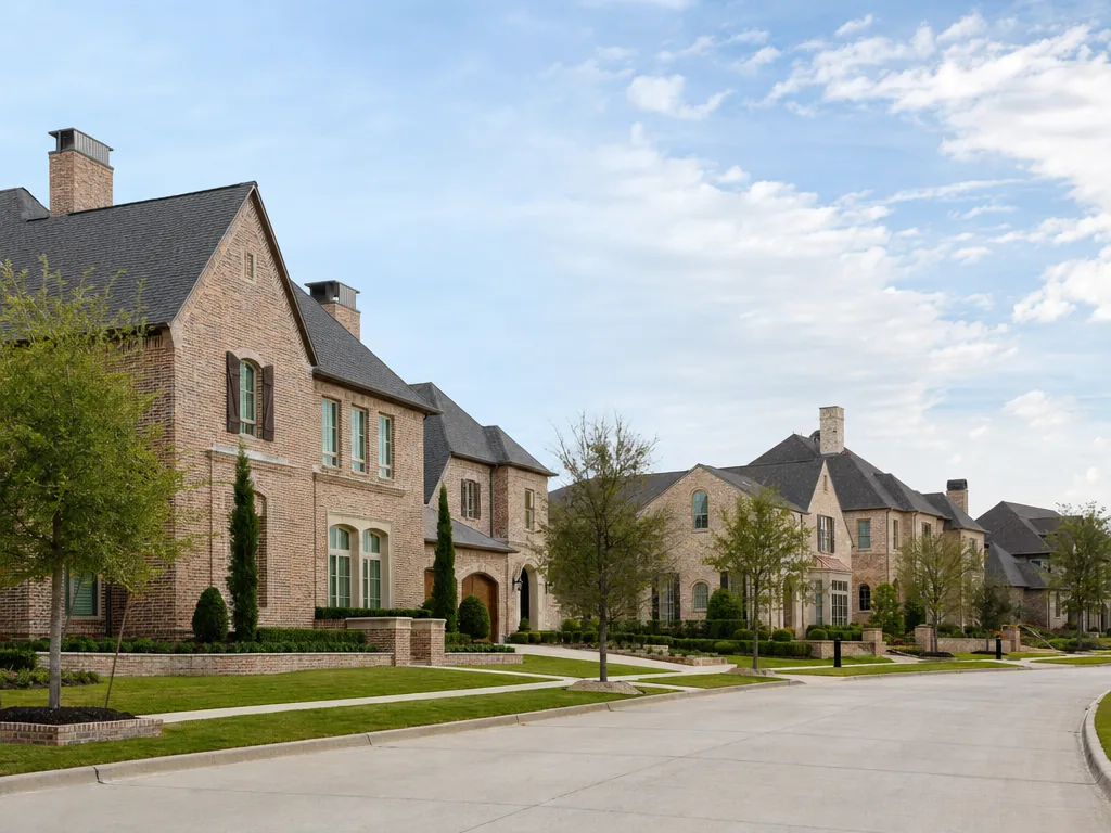 Texas residential street in the Dallas service area