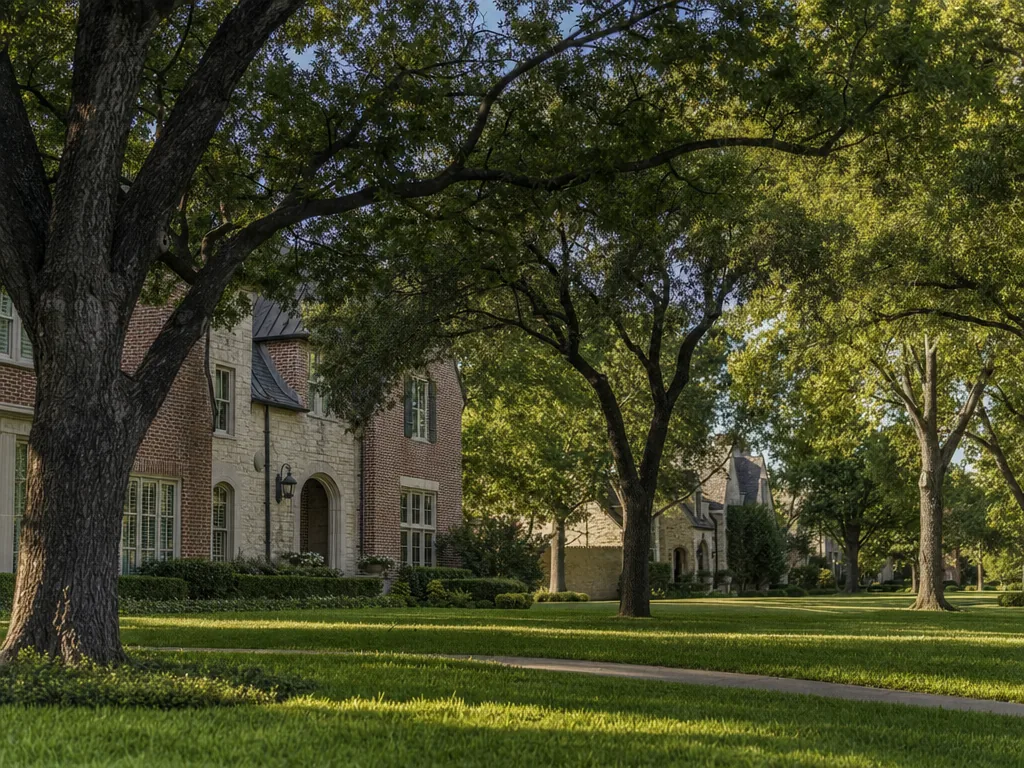 Texas residential street in the Dallas service area